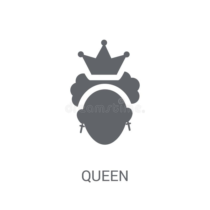 Queen Icon. Trendy Queen Logo Concept on White Background from F Stock  Vector - Illustration of icon, history: 131190100