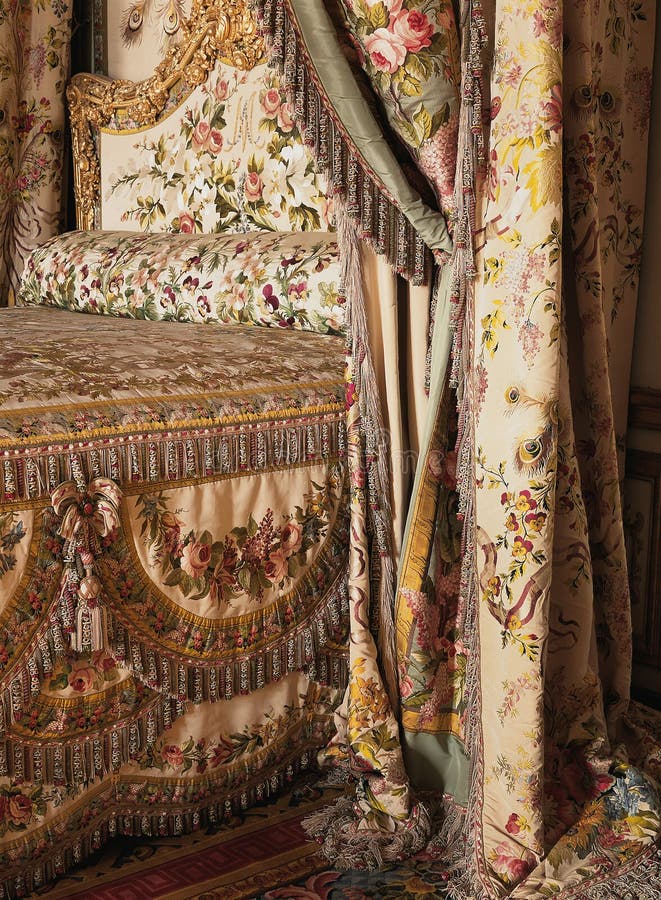 Queen Marie Antoinette Bed At Versailles Palace Editorial Photo