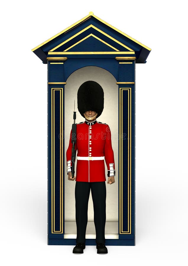 The dark Royal Guardsman. 3D Illustration
