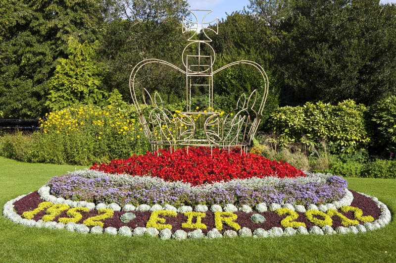 Queen S Jubilee Flowers in Parade Gardens, Bath Stock Photo Image of