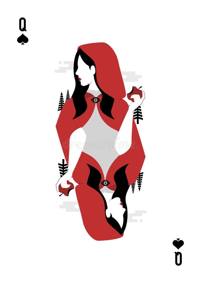 Queen of Spades Playing Card. Stock Vector Illustration of blackjack, game 263138746