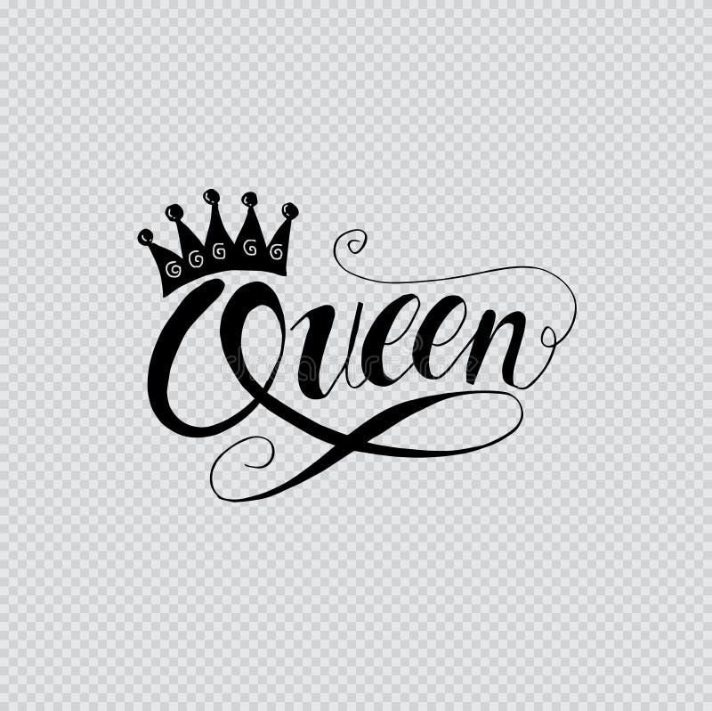 Queen Word With Crown Stock Vector Illustration Of Icon