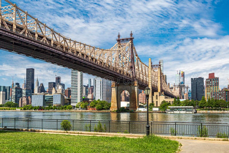 Queensboro Bridge, NYC stock image. Image of landscape - 155052747