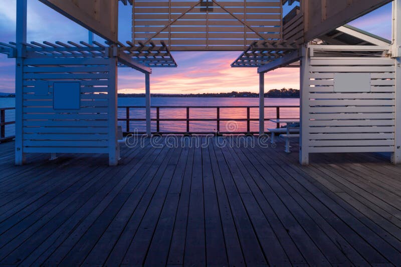 Queensland Brisbane Seaside Boardwalk Stock Photos Free & Royalty