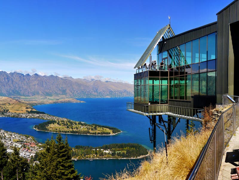 Queenstown and Lake Wakatipu from the top of the Skyline gondola. New Zealand. Queenstown and Lake Wakatipu from the top of the Skyline gondola. New Zealand