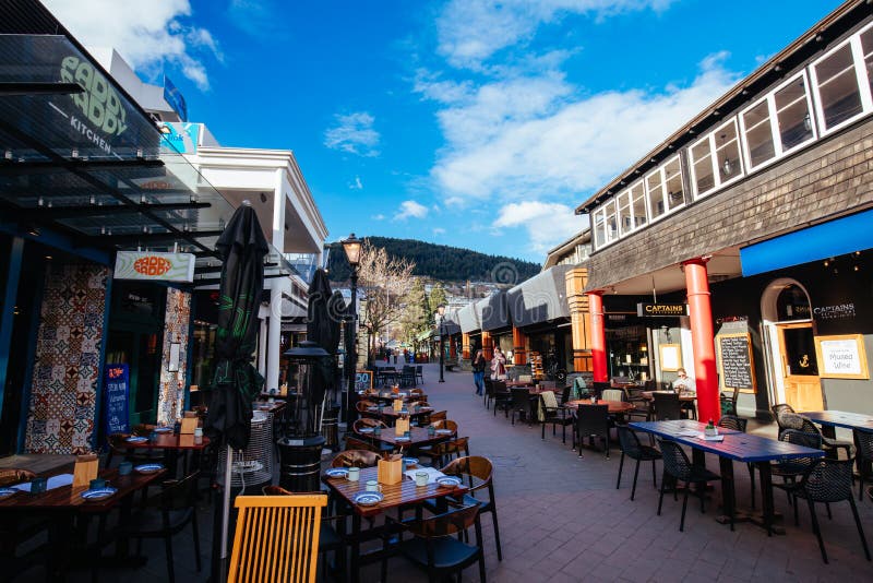 Queenstown Town Centre in New Zealand Editorial Photography - Image of ...