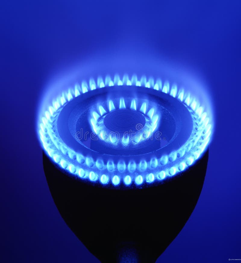 Fogão a gás com chama fotografia de stock
