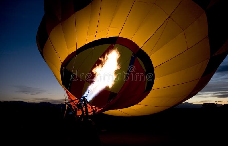 Queimador de balão de ar quente foto de stock