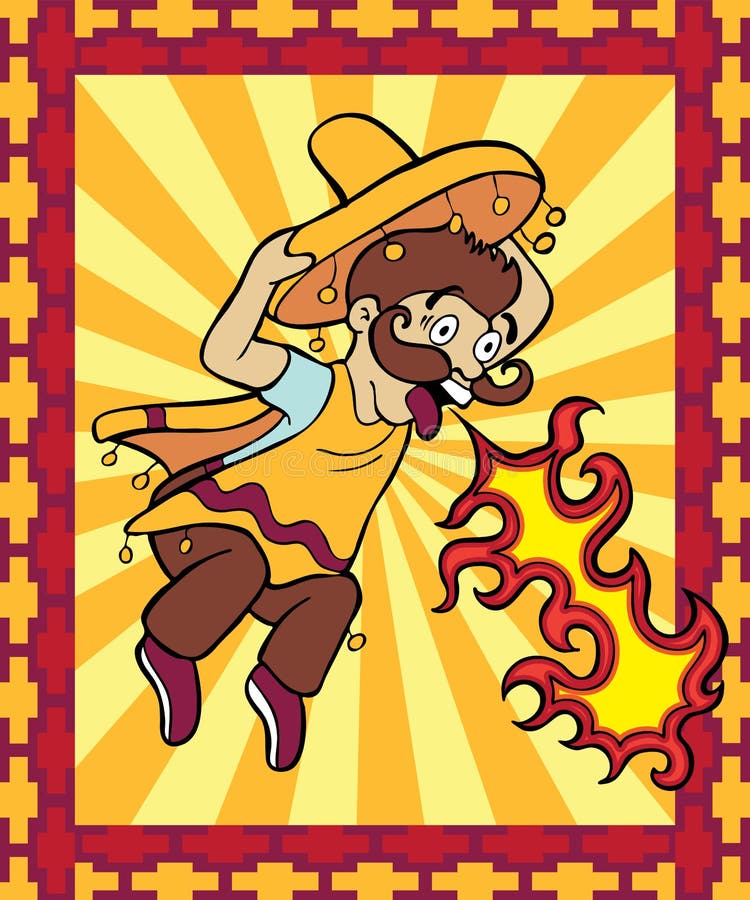 Quente picante com fundo ilustração stock Quente picante com fundo ilustração stock