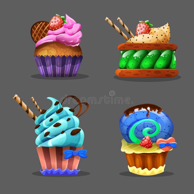 Queque dos desenhos animados Ilustração do vetor ilustração stock Queque dos desenhos animados Ilustração do vetor ilustração stock