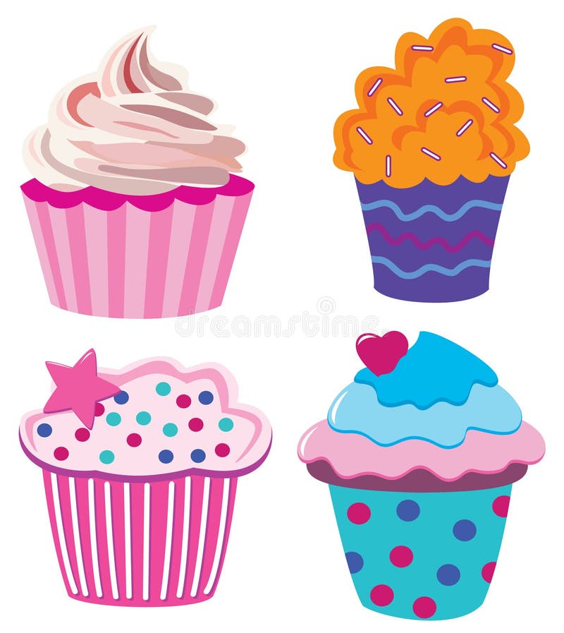 Cupcakes ilustração do vetor