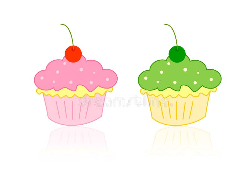 Cupcakes ilustração stock