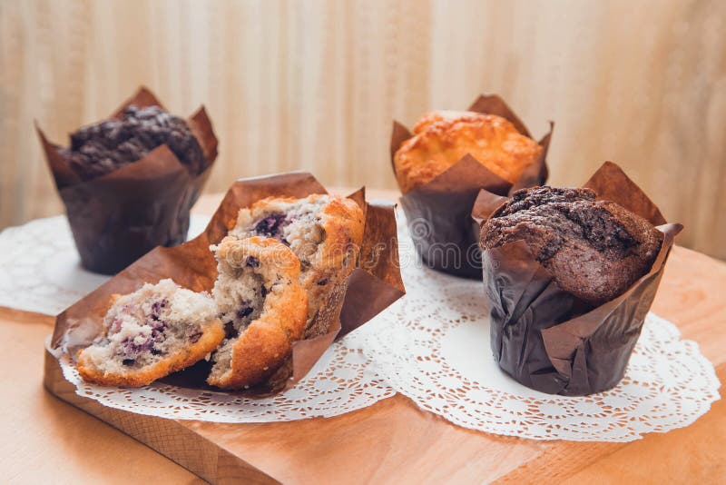 Queques deliciosos imagens de stock