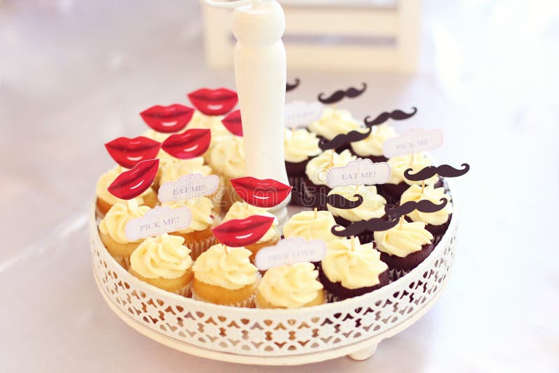 Queques deliciosos imagem de stock