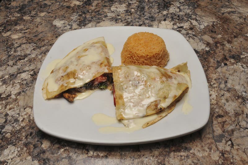 Quesadilla Mexicana Tradicional Imagen de archivo Imagen de