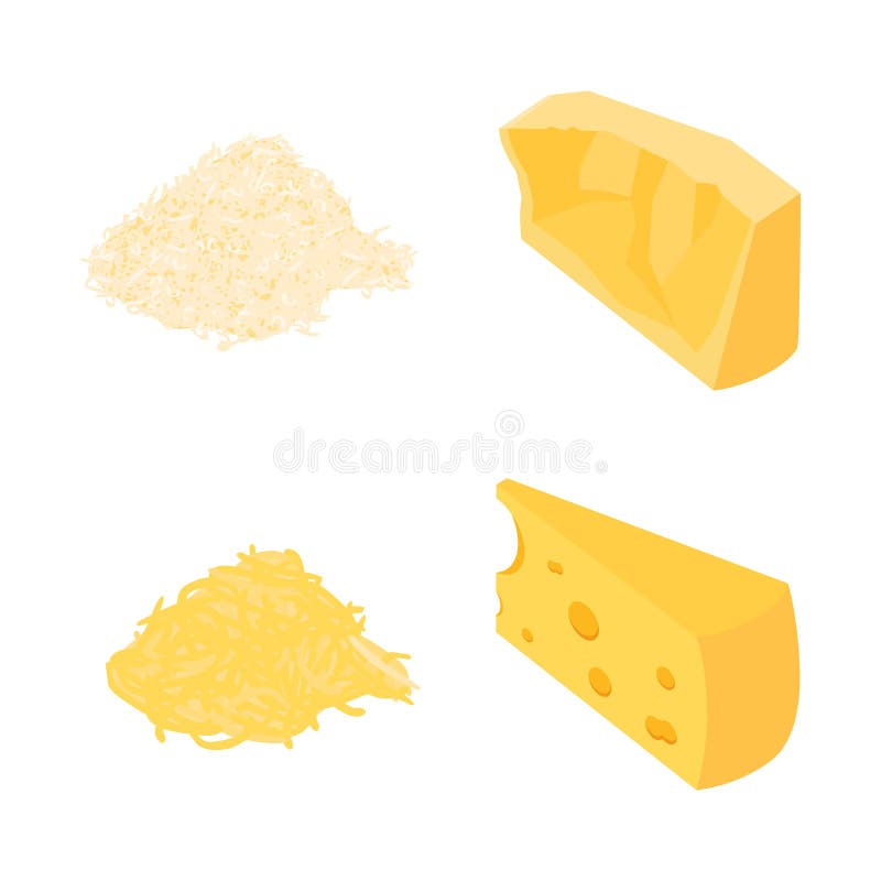 Queso Rallado Aislado De Fondo Blanco Ilustración del Vector - Ilustración  de queso, cheddar: 235150418
