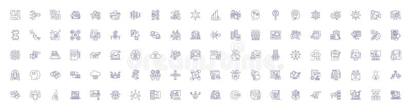 Question and answers line icons signs set. Design collection of Questions, Answers, Quiz, Inquiry, Reply, Answerable stock illustration