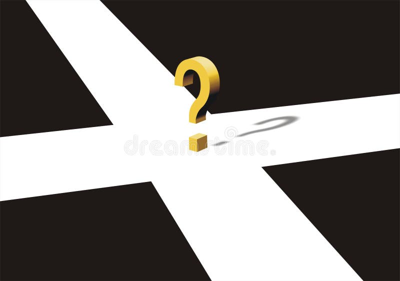 question de repère de carrefour illustration stock question de repère de carrefour illustration stock