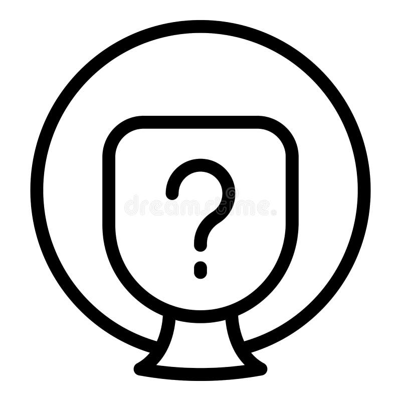 Question debate icon outline vector. Public student stock illustration