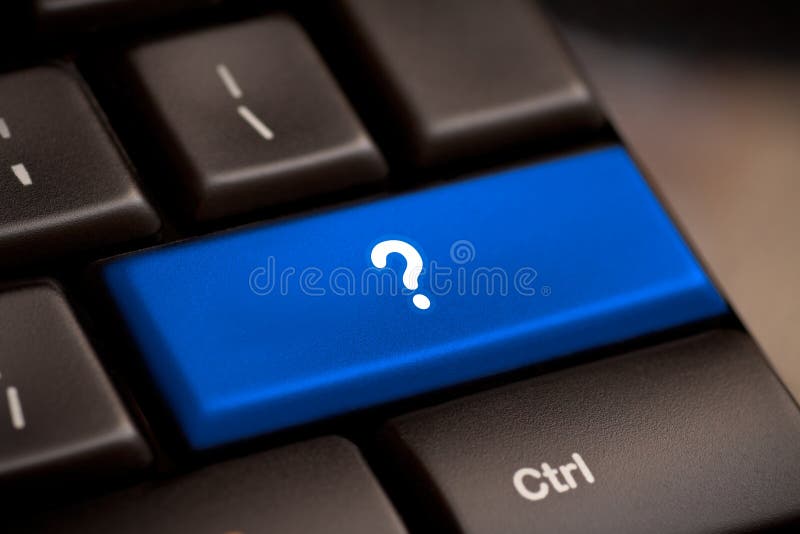 Question enter button key stock images
