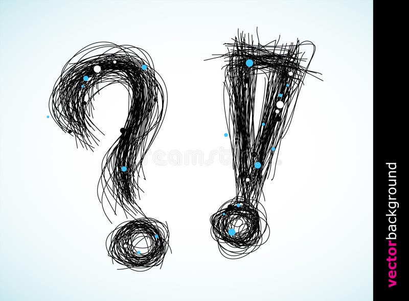 Question and exclamation mark royalty free illustration