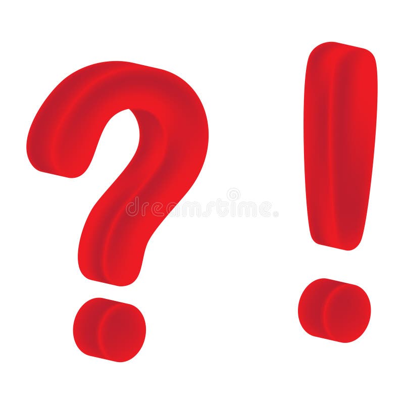 Question and Exclamation Mark (red Mesh) Stock Vector - Illustration of ...