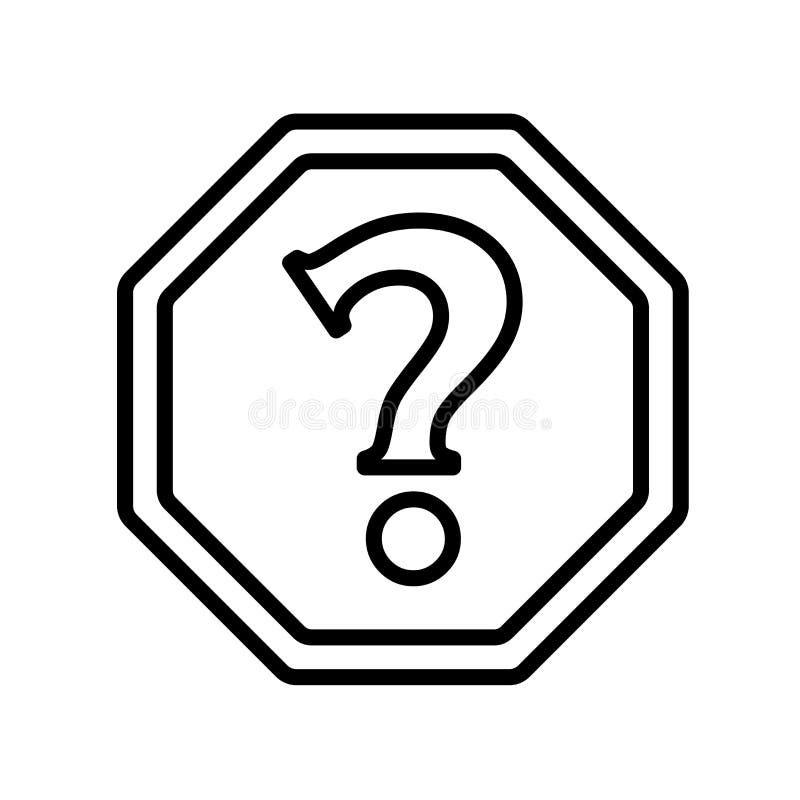 Question Icon Vector Isolated on White Background, Question Sign Stock