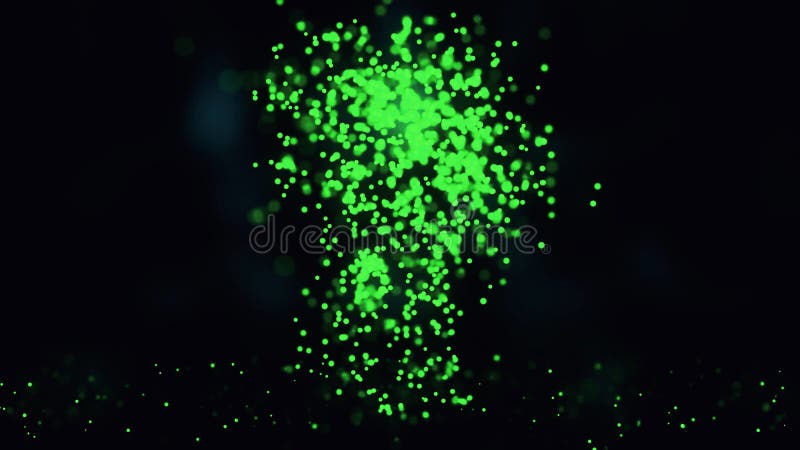 Question mark. Animation of plexus network from question symbol on colorful background with flowing of plexus particles vector illustration