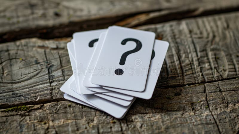 The question mark cards. stock image.