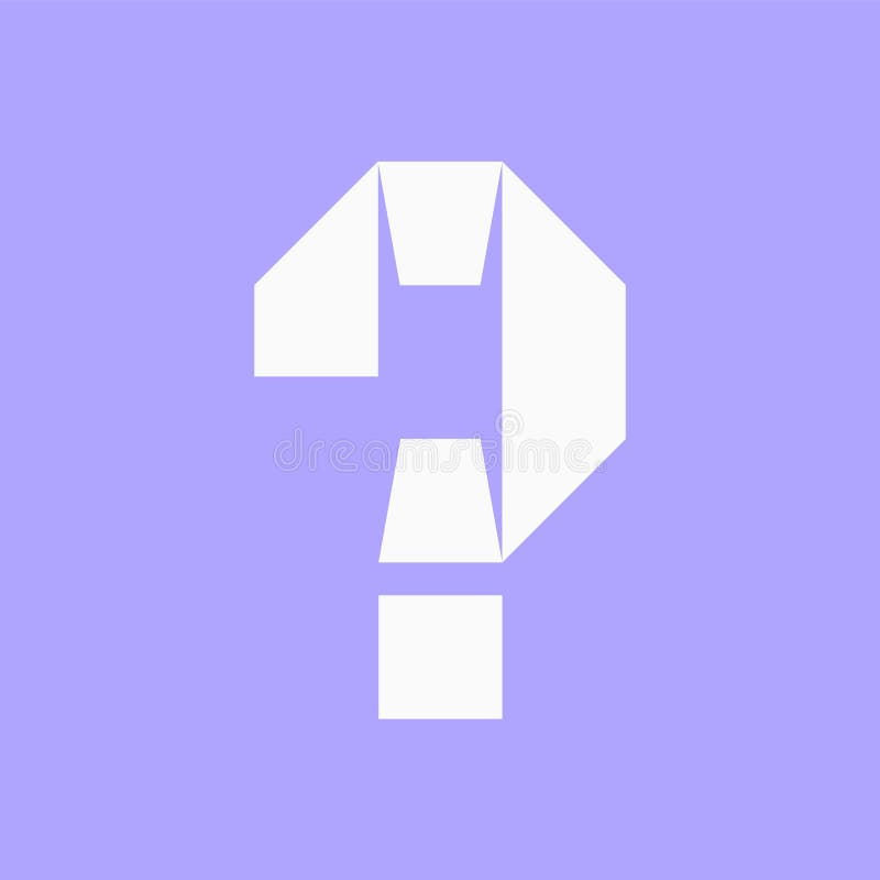 Question Mark Cut Out from White Paper Stock Vector Illustration of