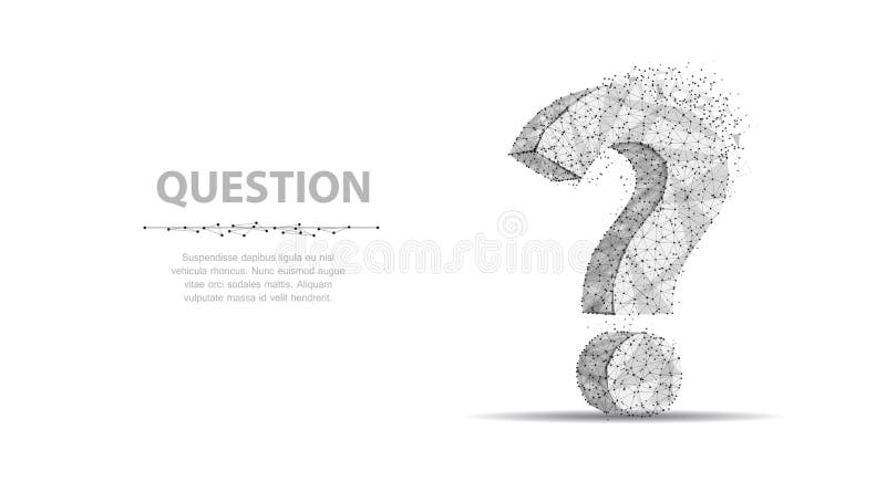 Question mark. 3d abstract vector illustration isolated on white background. Ask symbol. royalty free illustration