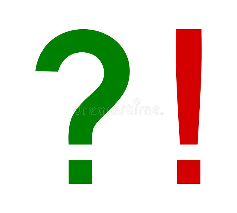 Question Mark and Exclamation Point Stock Vector - Illustration of