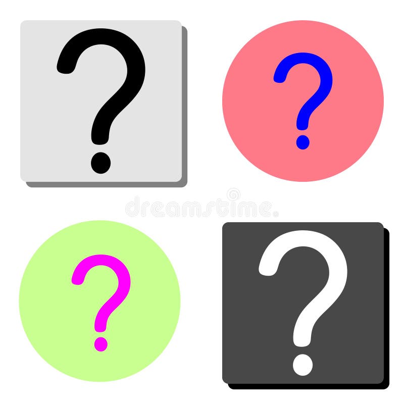Question Mark. Flat Vector Icon Stock Illustration - Illustration of