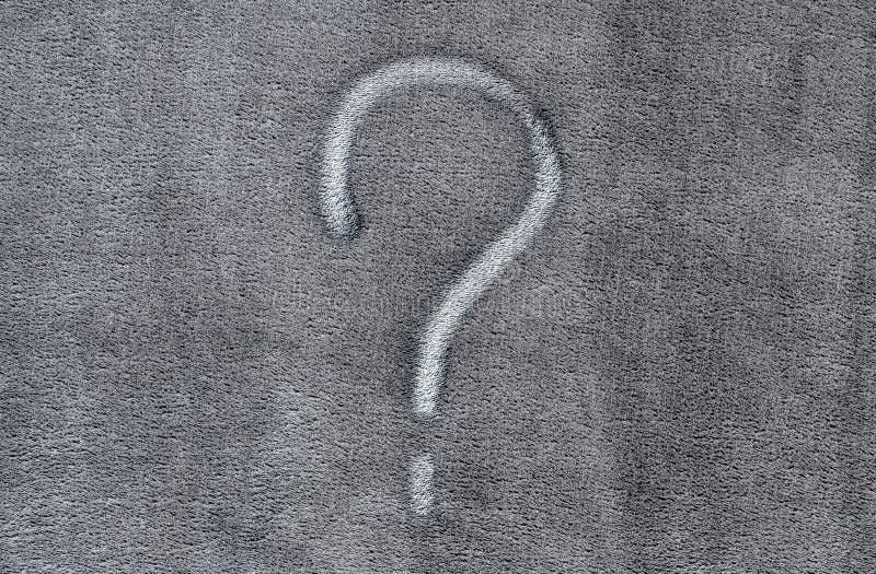 Question Mark On Gray Fabric Texture Background Stock Image Image of