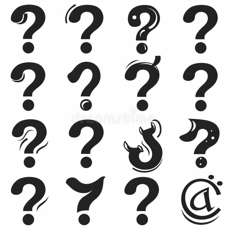 Question mark icon quiz symbol interrogation sign simple rebus