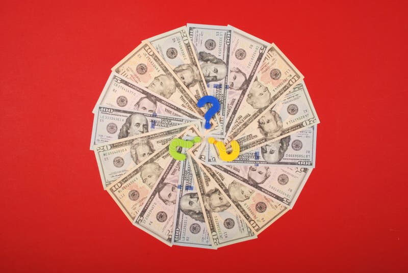 Question Mark on Mandala Kaleidoscope from Money Stock Image Image of