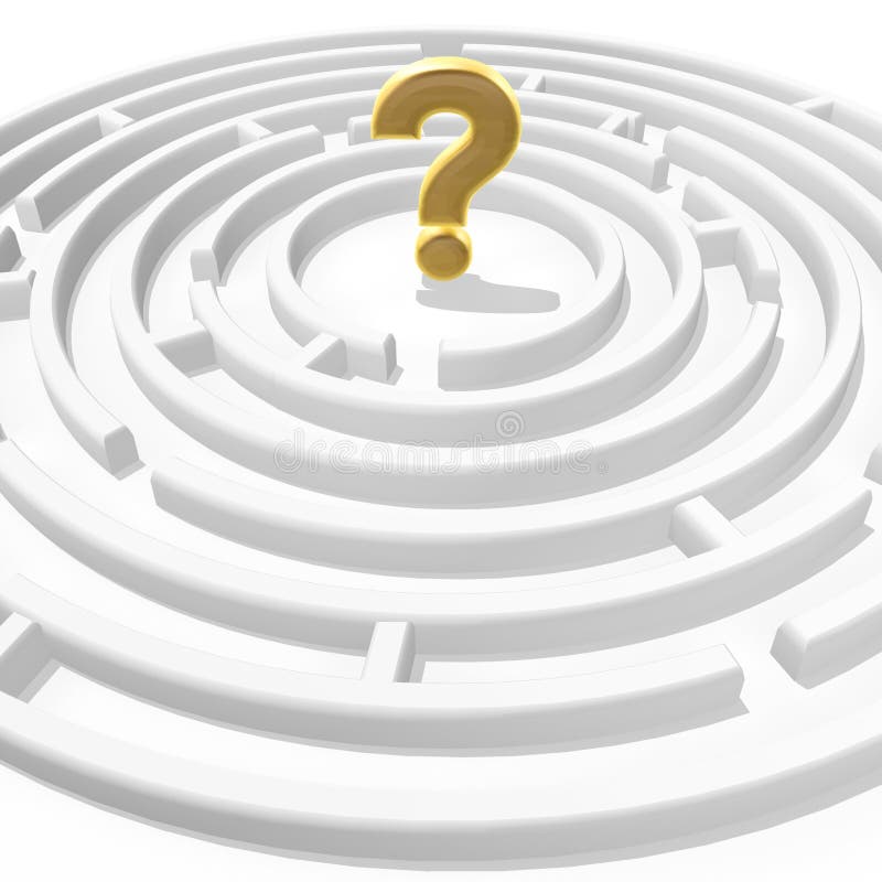 Question Mark In Maze Stock Image Image 2516591