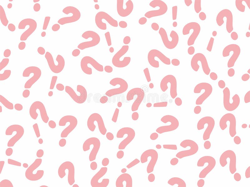 Question Mark Pattern White Pink Abstract Background Vector Stock ...