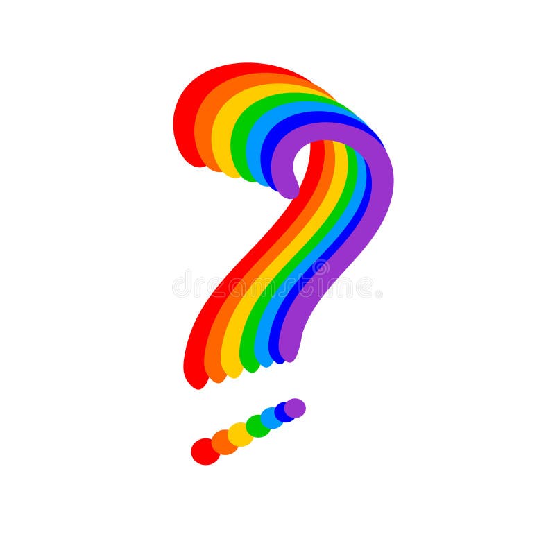 rainbow question mark