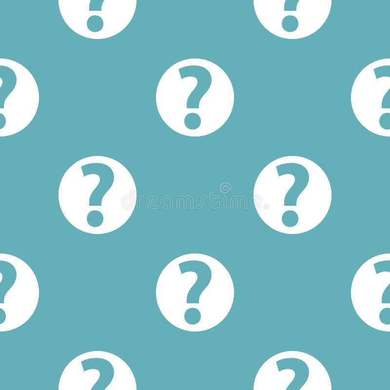 Question Mark Sign Pattern Seamless Stock Vector - Illustration of