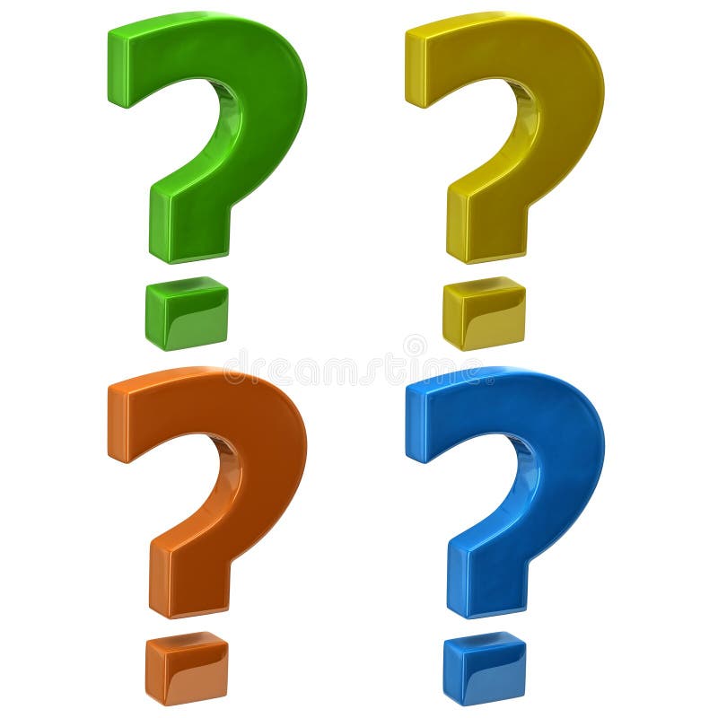 Question mark signs stock illustration