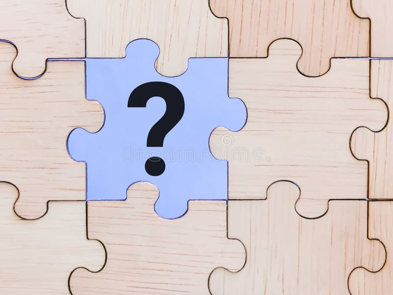 Question Mark Symbol on Jigsaw Puzzle. Stock Photo - Image of problem ...