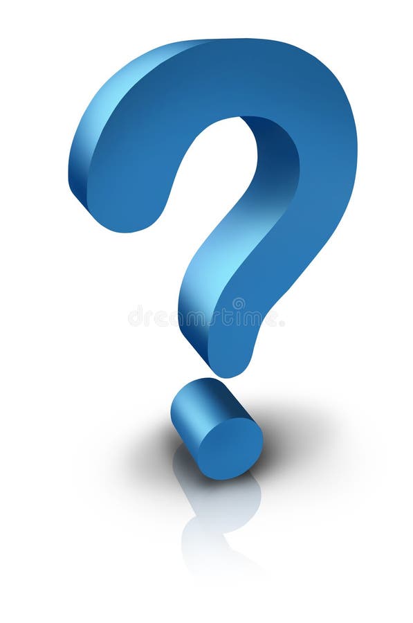 Question Mark in Three Dimension Stock Illustration - Illustration of ...