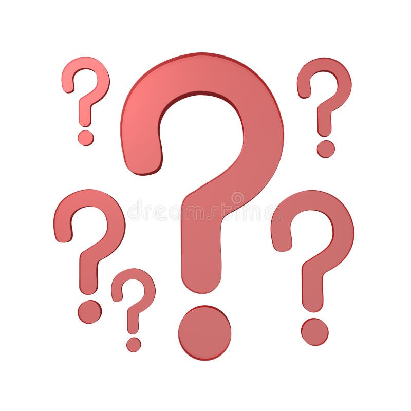 Question marks 3d stock illustration