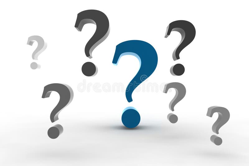 Question-marks royalty free illustration
