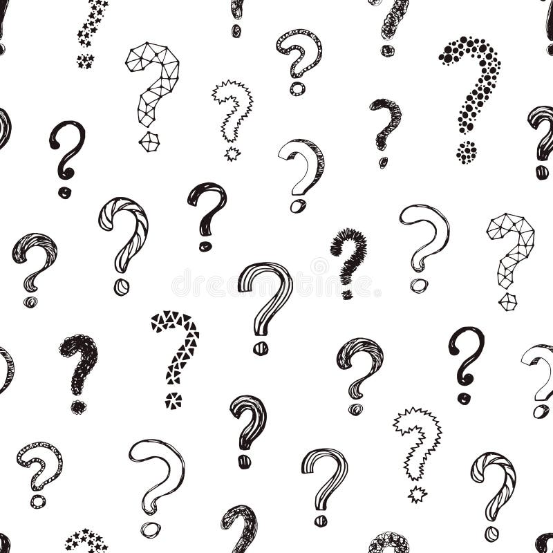 Question Marks Seamless Pattern Stock Vector - Illustration of ...