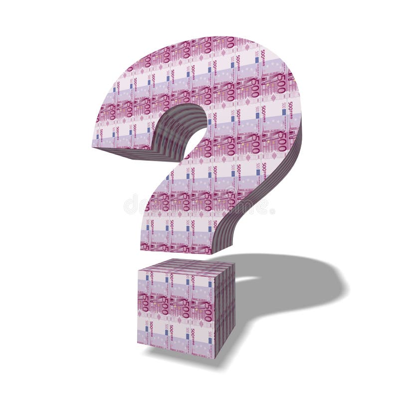 Question Symbol With Euro Banknotes