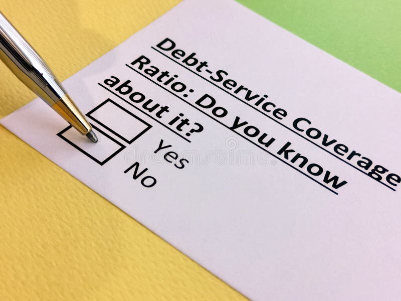 A person is answering question about debt service coverage ratio. A person is answering question about debt service coverage ratio