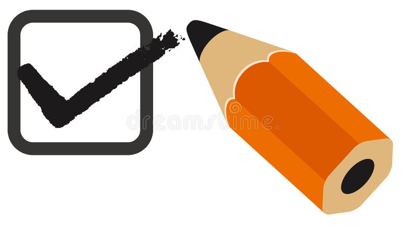 Questionnaire Check box Black vector illustration