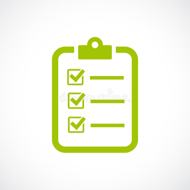 Questionnaire check list vector icon royalty free illustration